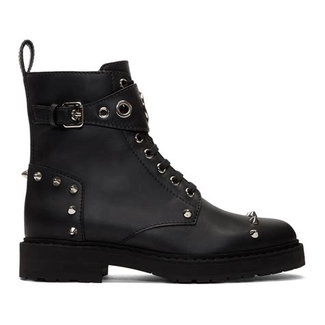 fendi black lug sole biker boots|Fendi Force Biker Boots .